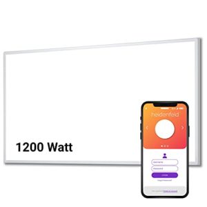 Heidenfeld Infrarot Heizung HF-HP100-2 - 10 Jahre Garantie - Mit App Steuerung - 300 - 1200 Watt - Deutsche Qualitätsmarke - TÜV GS - Heizkörper - 3 - 30 m² (HP100-2 1200 Watt)