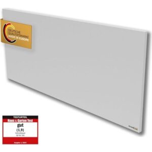 Schmidbauer Infrarotheizung 1100 Watt - 10 Jahre Garantie - Wand/Deckenhalterung - Vollaluminium - modernes Flachdesign - Überhitzungsschutz