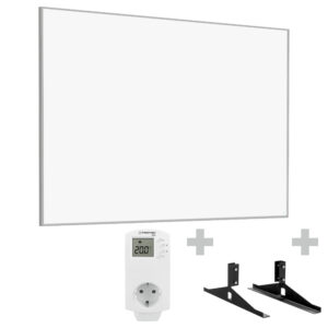 Infrarot-Heizplatte / Infrarotheizung TIH 1100 S inkl. Steckdosen-Thermostat BN30 und Standfüße